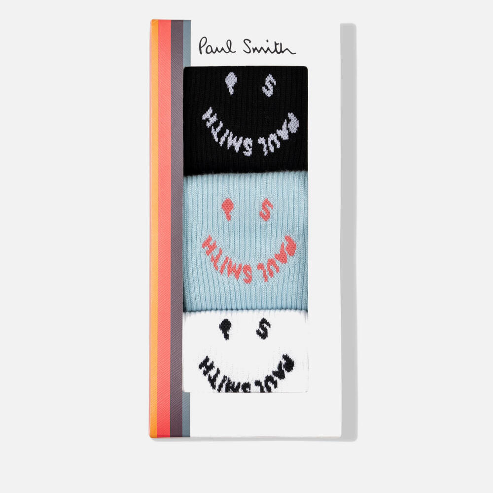 Paul Smith Three-Pack Cotton-Blend Happy Socks Cover