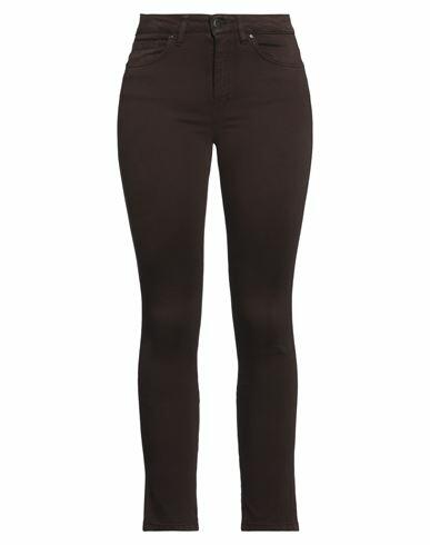 D. exterior Woman Pants Cocoa Cotton, Elastane Cover