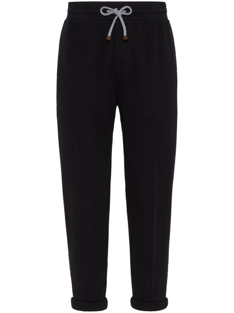 Brunello Cucinelli drawstring-waist track pants - Black Cover