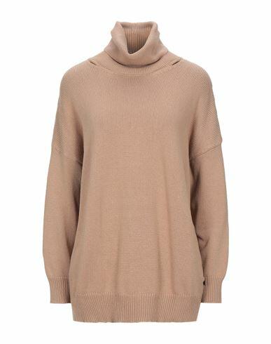 Ottod'ame Woman Turtleneck Sand Viscose, Polyester, Wool Cover