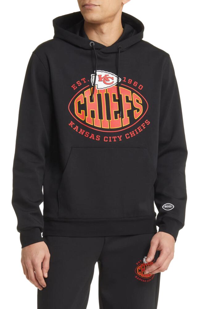 BOSS x NFL Touchback Graphic Hoodie in Kansas City Chiefs Black Cover