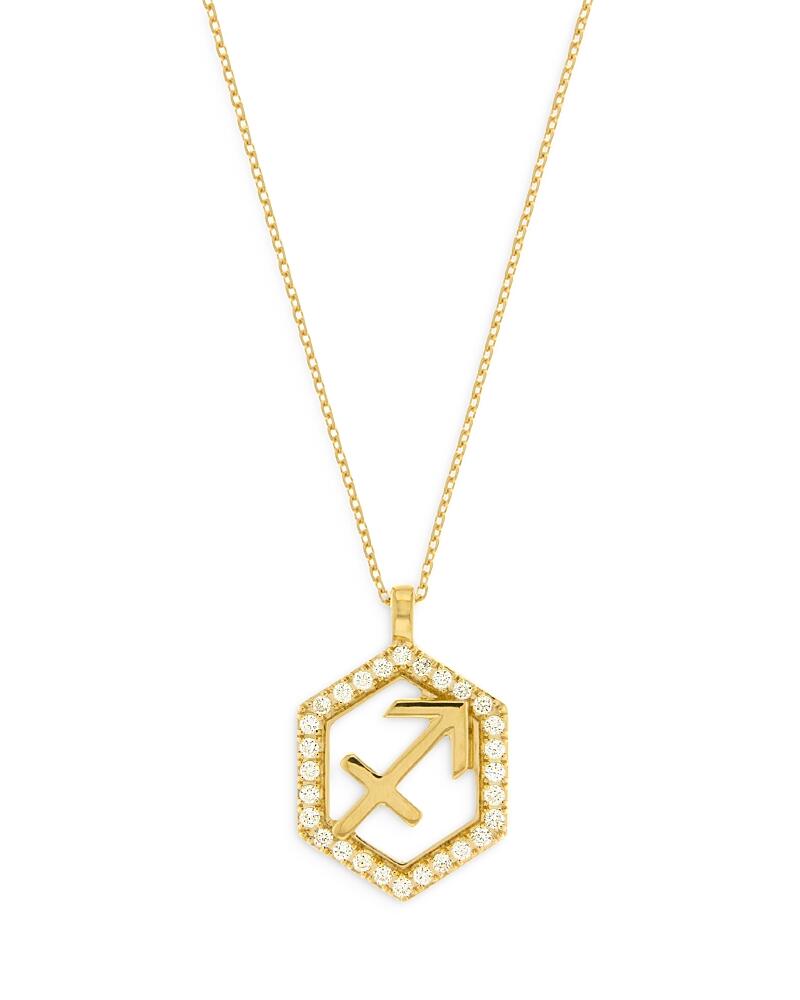 Bloomingdale's Fine Collection Diamond Sagittarius Pendant Necklace in 14K Yellow Gold, 0.20 ct. t. w. - Exclusive Cover