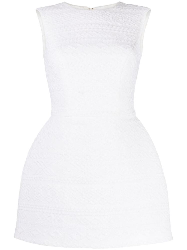 Isabel Sanchis round-neck tweed dress - White Cover