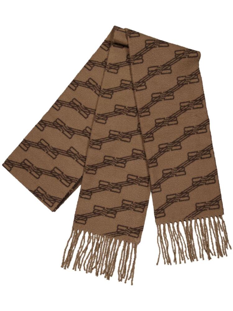 Balenciaga logo-jacquard scarf - Brown Cover