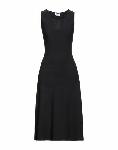 Ferragamo Woman Midi dress Black Viscose, Polyester Cover