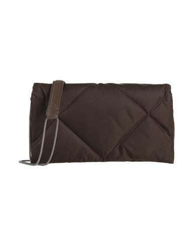 Brunello Cucinelli Woman Cross-body bag Dark brown Textile fibers Cover