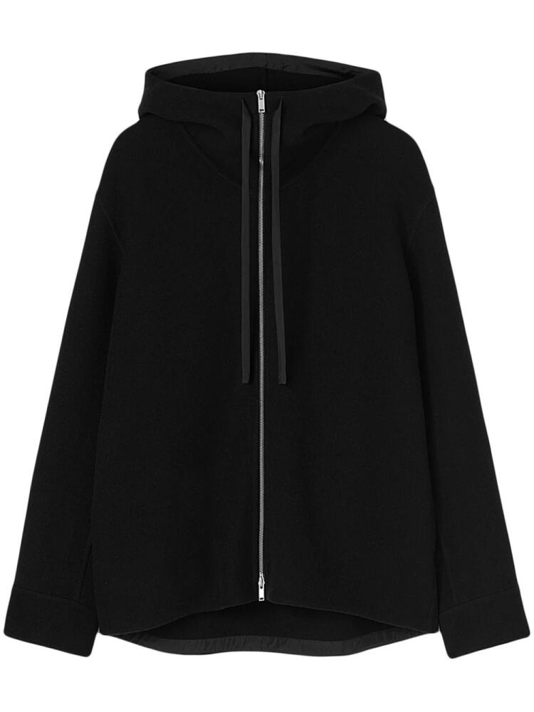 Jil Sander long-sleeve hooded jacket - Black Cover