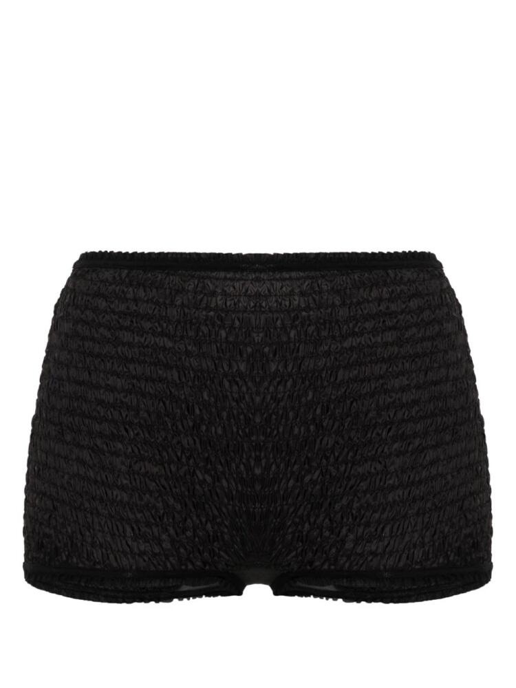 Maison Margiela four-stitch-logo shirred briefs - Black Cover