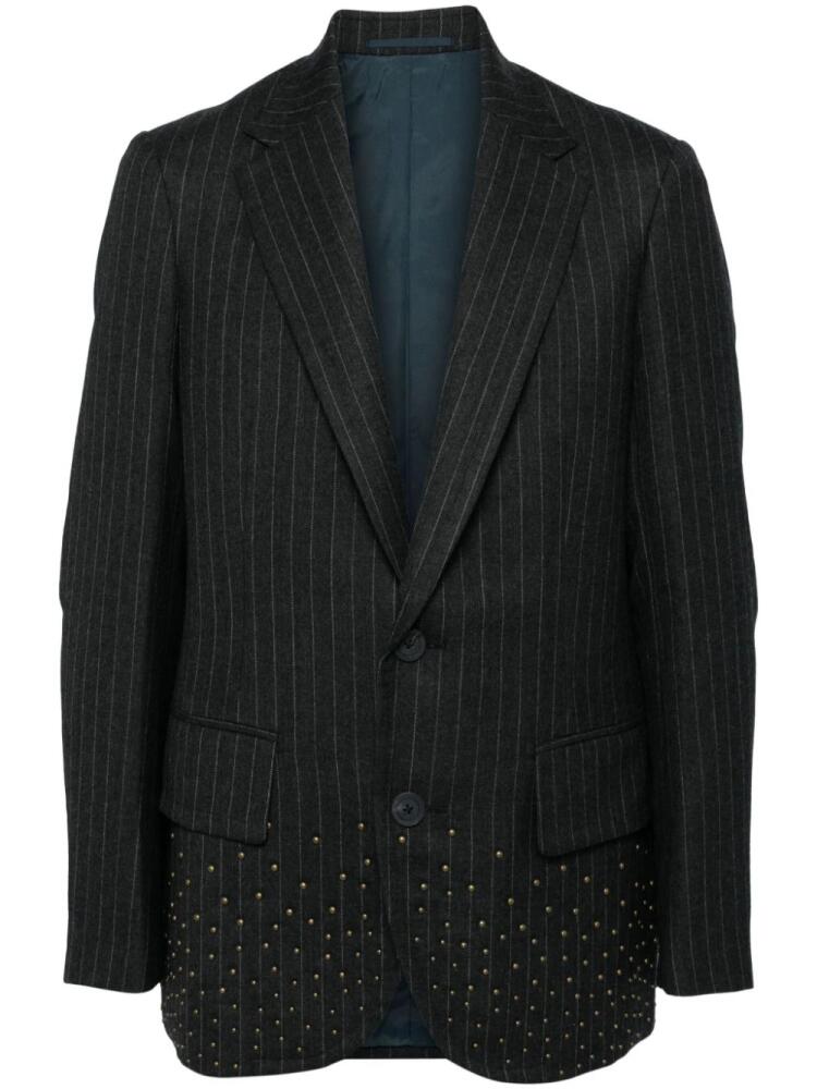 Kolor pinstripe pattern single-breasted wool blazer - Grey Cover