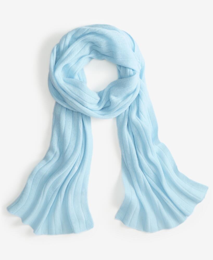 Charter Club Ribbed 100% Cashmere Scarf, Created for Macy's - Crystal Blue Cover