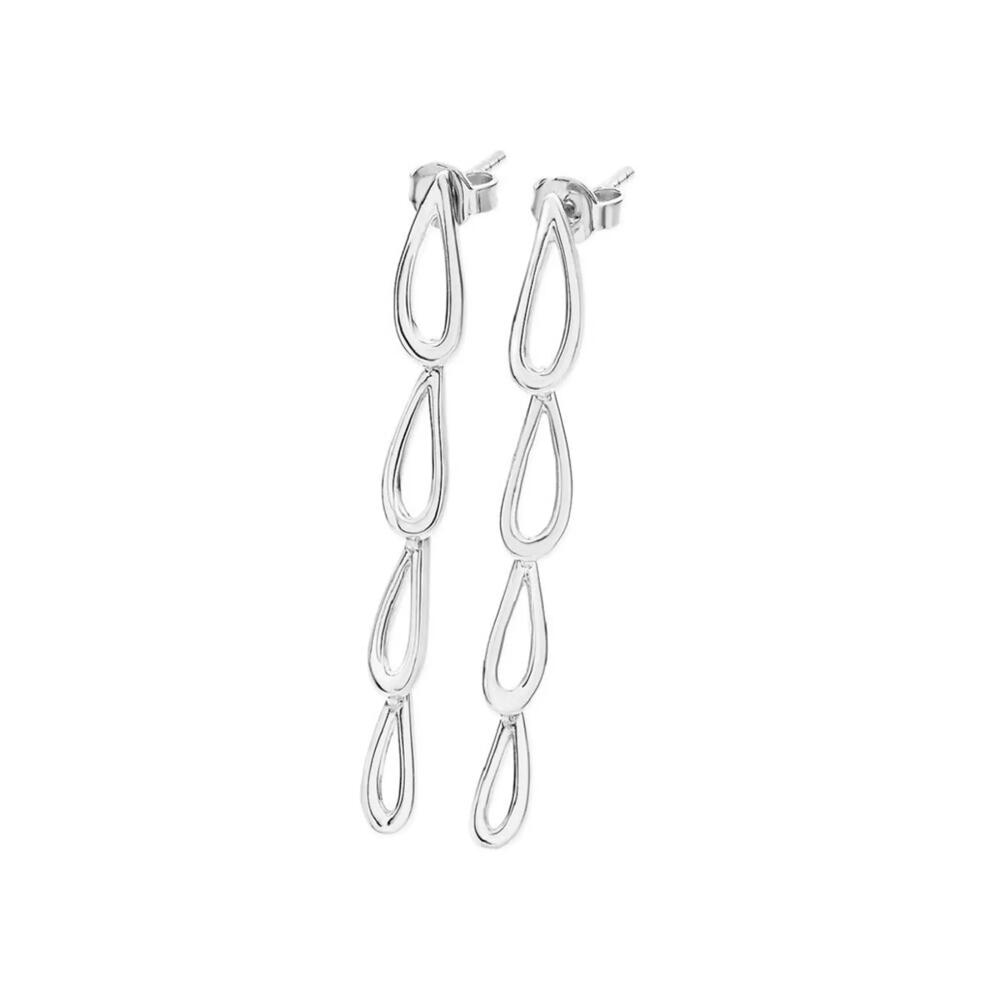 Lucy Quartermaine Petal Drop Earrings in Sterling Silver Cover