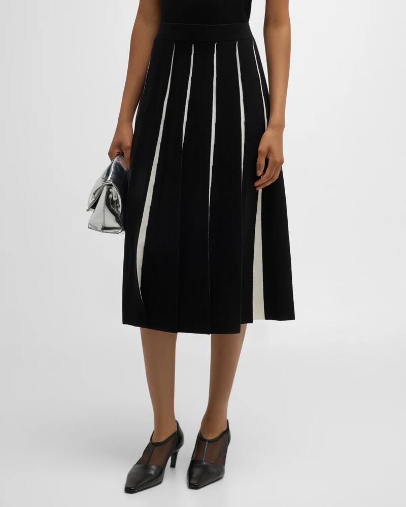 TSE Cashmere Pleated Midi Skirt Cover