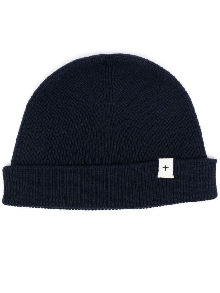 Jil Sander logo-patch beanie - Blue Cover