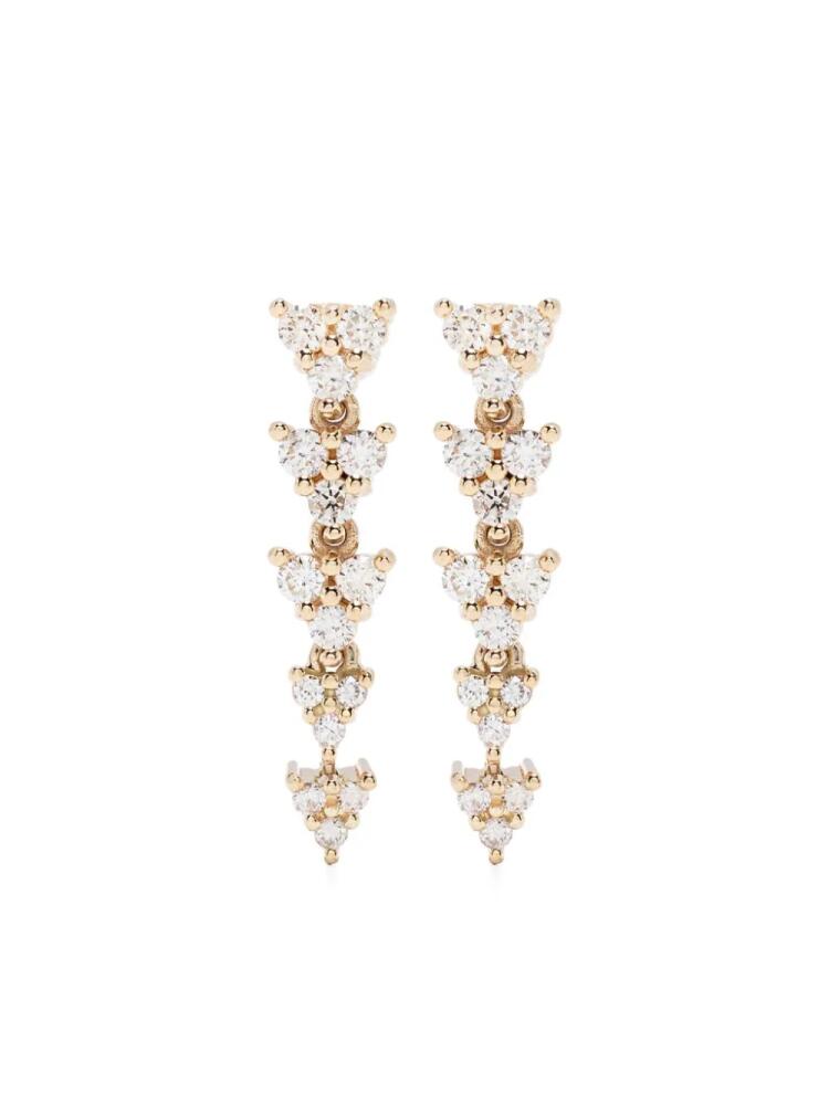 Jacquie Aiche 14kt yellow gold 5 Liz diamond drop earrings Cover