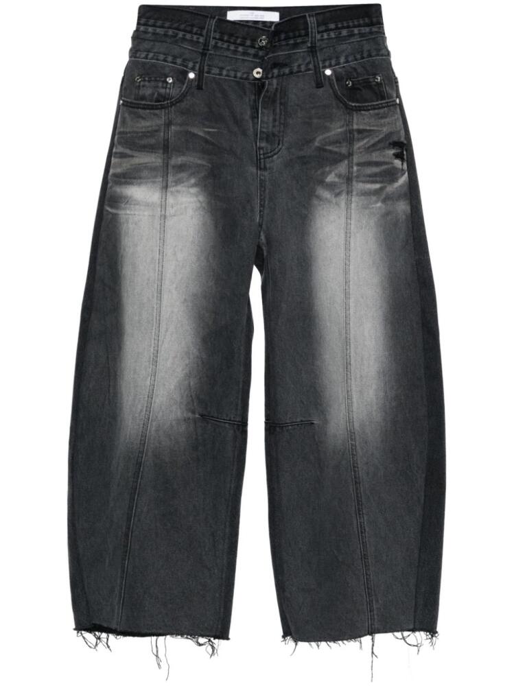 Rokh Ballon shaped layered jeans - Black Cover