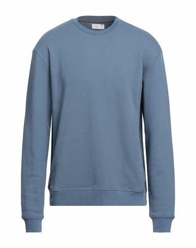 John Elliott Man Sweatshirt Slate blue Cotton, Polyurethane Cover