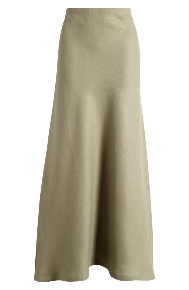 Faithfull the Brand Antibes Linen A-Line Skirt in Khaki Cover