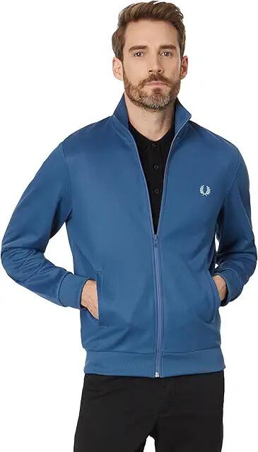 Fred Perry Track Jacket (Midnight Blue/Light Ice) Men's Jacket Cover