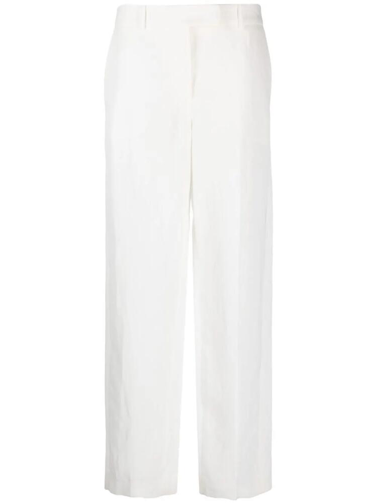 Fabiana Filippi linen-blend straight leg trousers - White Cover