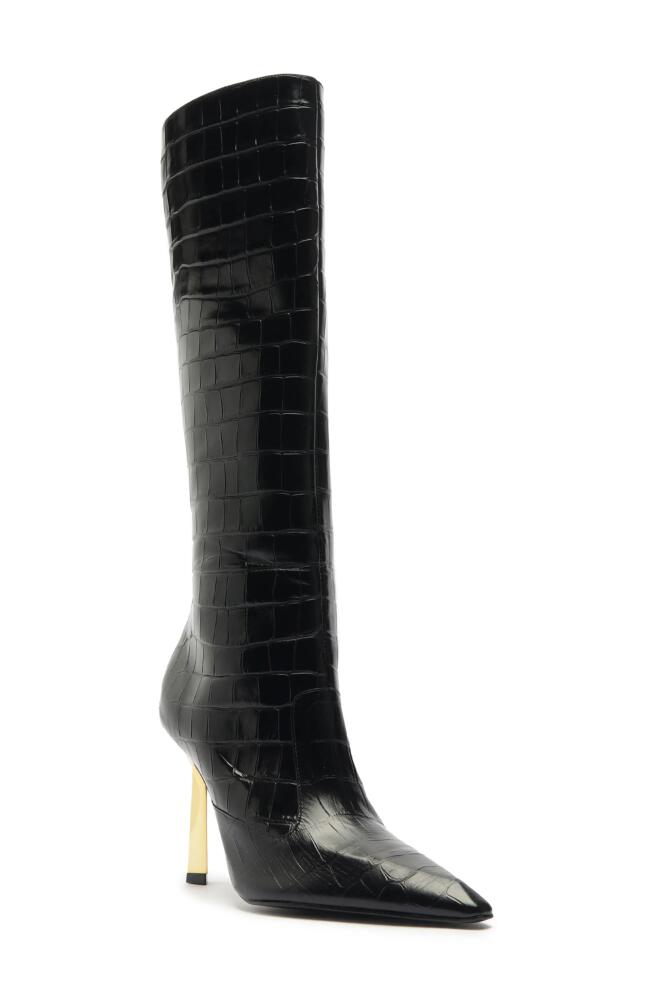 Schutz Ciara Pointed Toe Knee High Boot in Black Cover