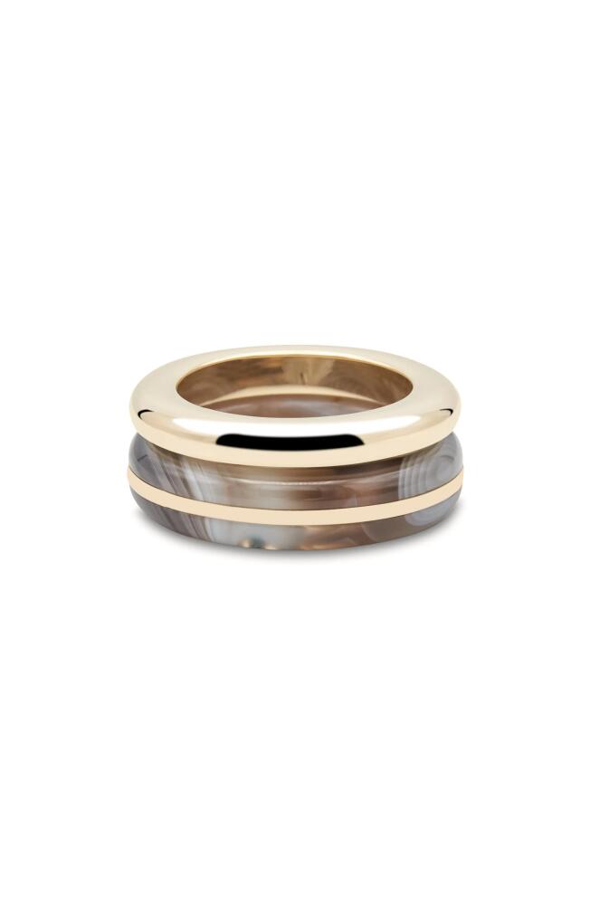 BY PARIAH Essential Set of 2 Stack Rings in Brown/White Cover