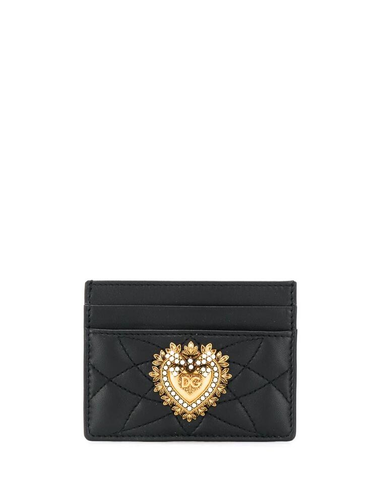 Dolce & Gabbana Devotion quilted card holder - Black Cover