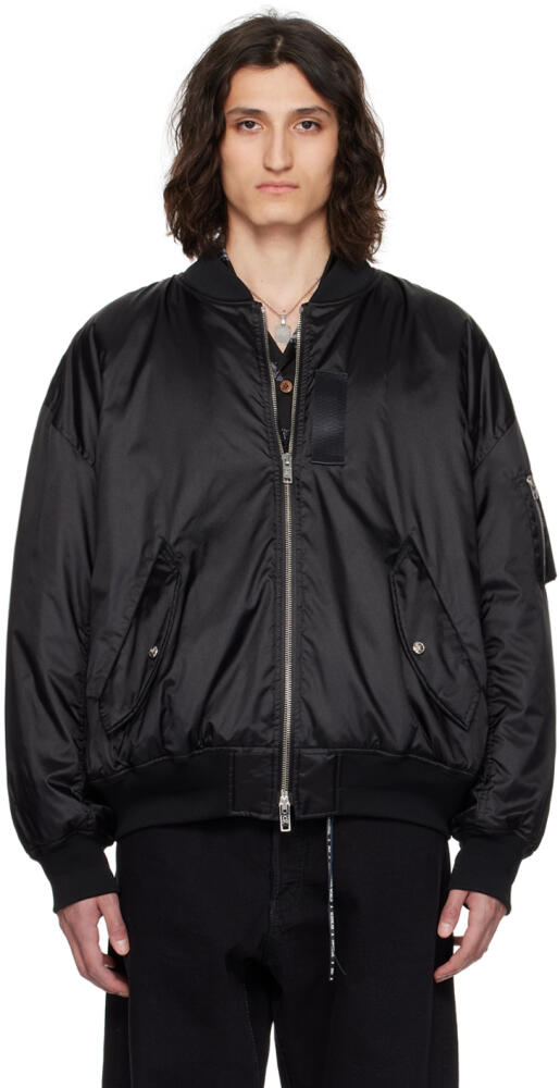 MASTERMIND WORLD Black Insulated Bomber Jacket Cover