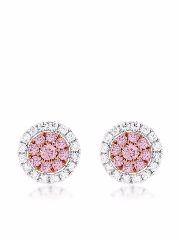 HYT Jewelry 18kt gold Argyle diamond stud earrings - Silver Cover