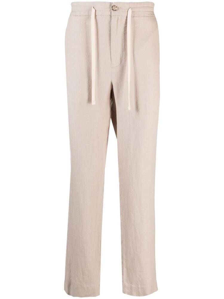 Vince drawstring straight-leg trousers - Neutrals Cover