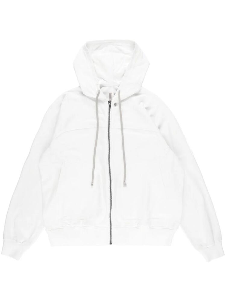 Rick Owens hooded long-sleeve windbreaker - White Cover