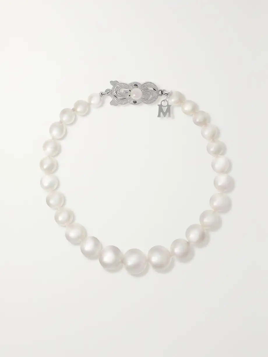 Mikimoto - 18-karat White Gold Pearl Bracelet - One size Cover