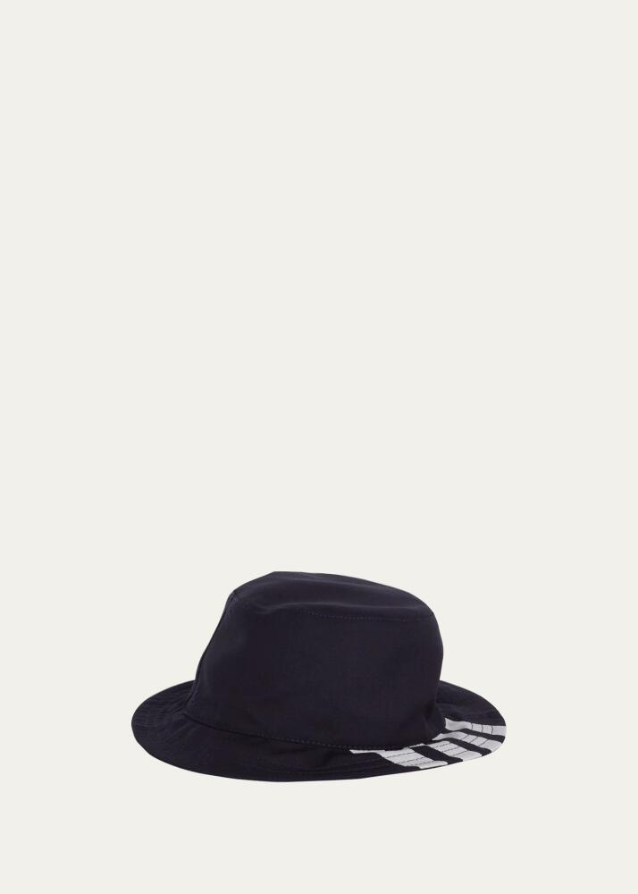 Thom Browne Men's Wool 4-Bar Bucket Hat Cover