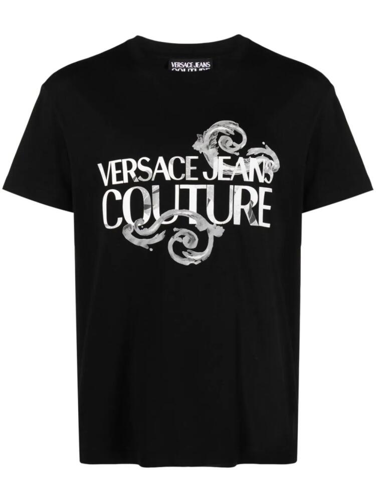 Versace Jeans Couture Watercolour Couture-print cotton T-shirt - Black Cover