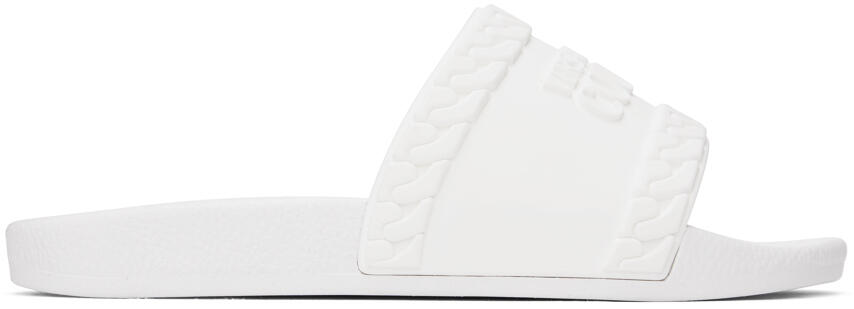 Versace Jeans Couture White Shelly Slides Cover