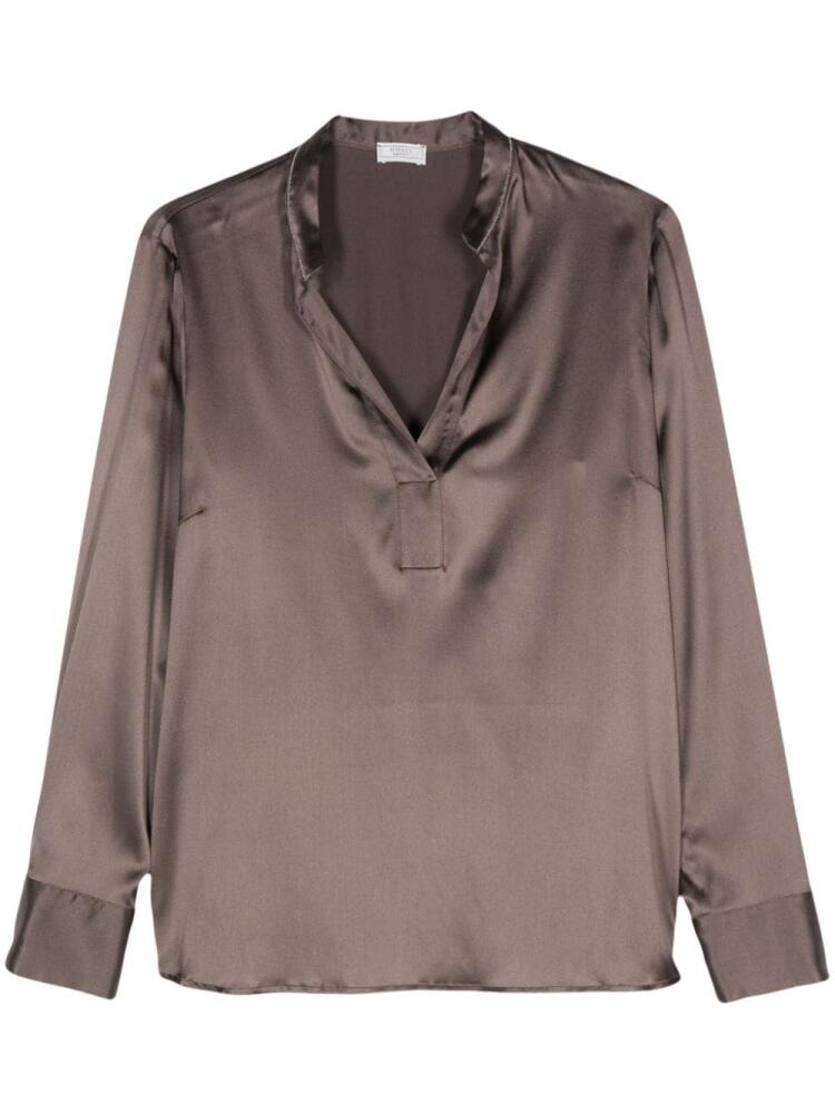 Peserico Punto Luce-chain blouse - Brown Cover