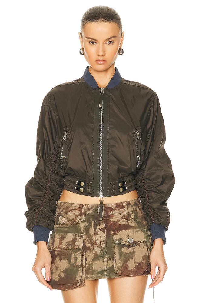 Diesel Noak Bomber in Dark Green Cover