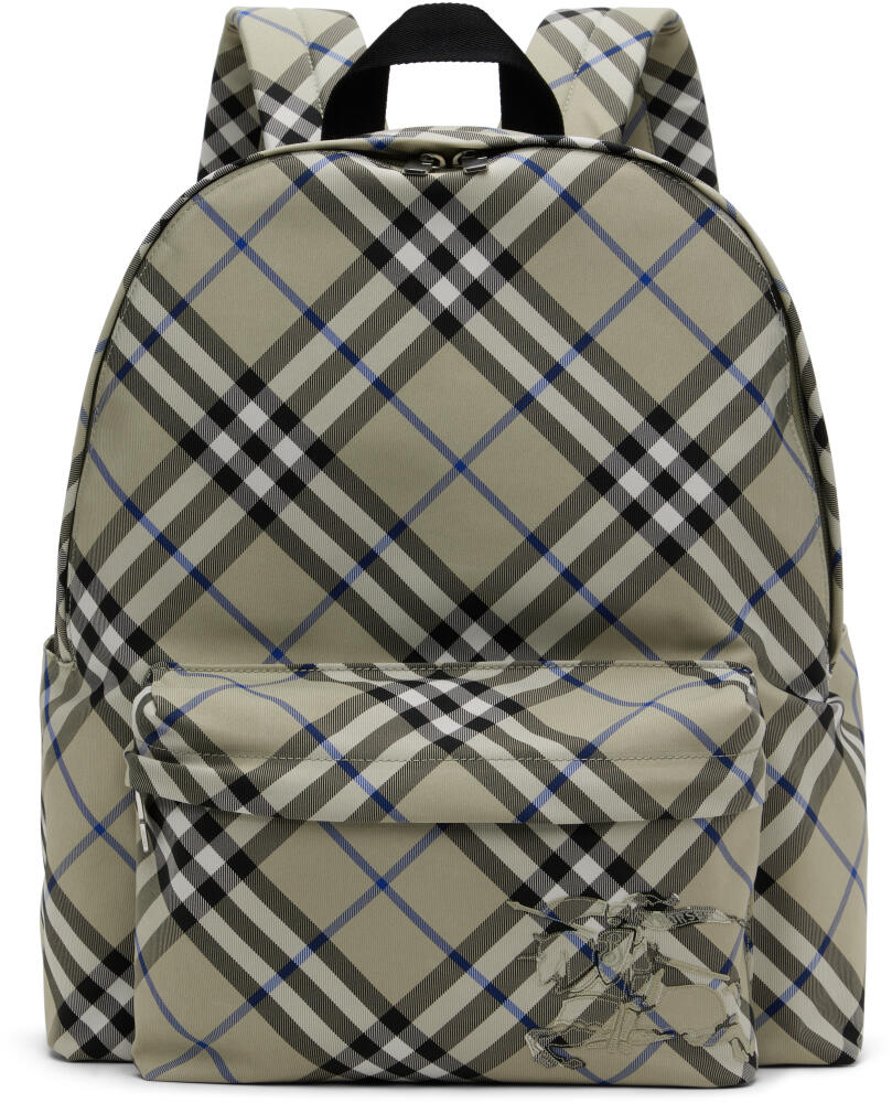 Burberry Taupe Check Backpack Cover