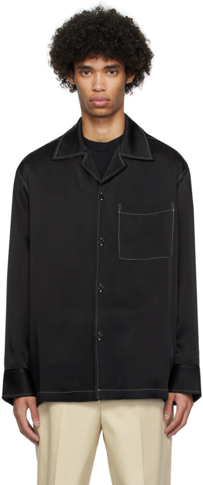 Róhe Black Contrast Shirt Cover