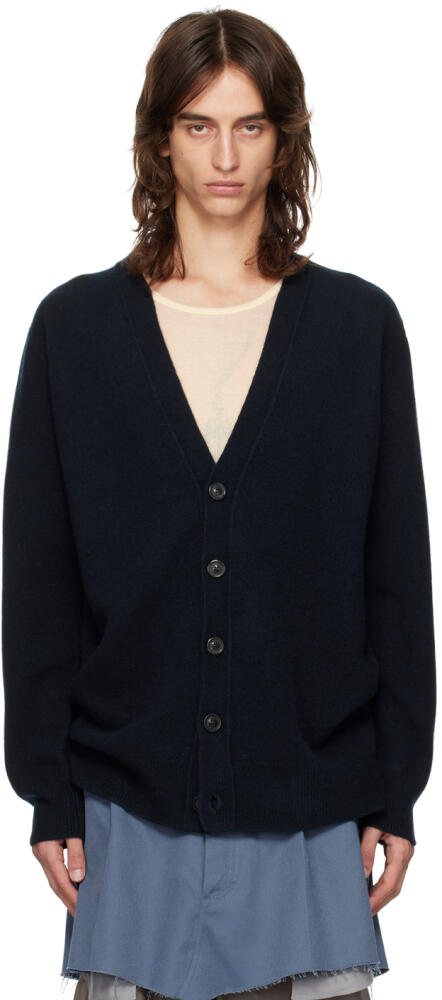 Maison Margiela Navy Buttoned Cardigan Cover