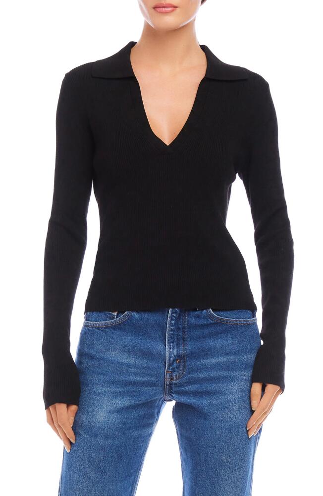 FIFTEEN TWENTY Rory Collar Rib Sweater in Black Cover