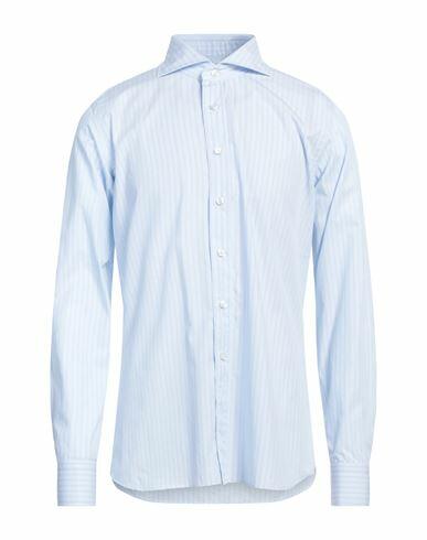 Tagliatore Man Shirt Sky blue Size 17 ½ Cotton Cover