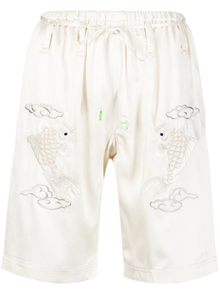 Alexander Wang embroidered-design shorts - Neutrals Cover