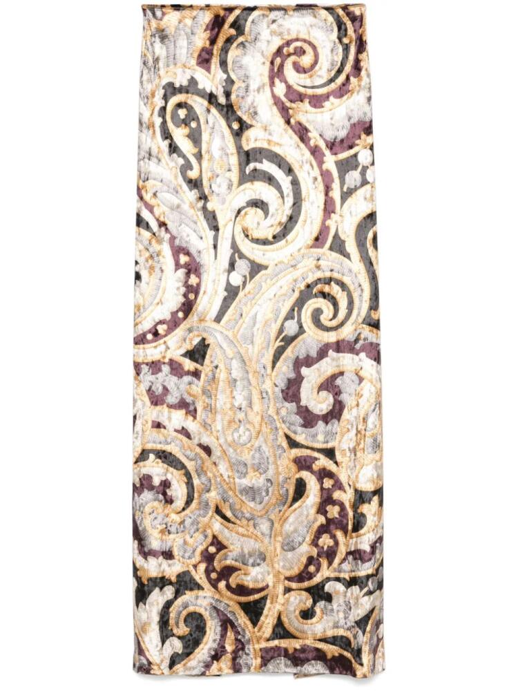 ETRO paisley-print maxi skirt - Gold Cover