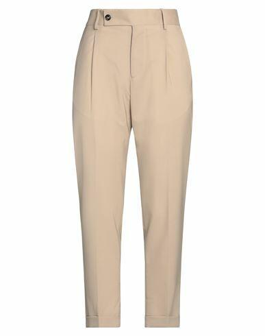 (+) People Woman Pants Beige Virgin Wool, Polyester, Elastane Cover