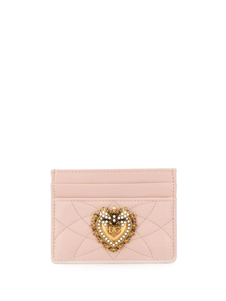 Dolce & Gabbana Devotion quilted card holder - Pink Cover