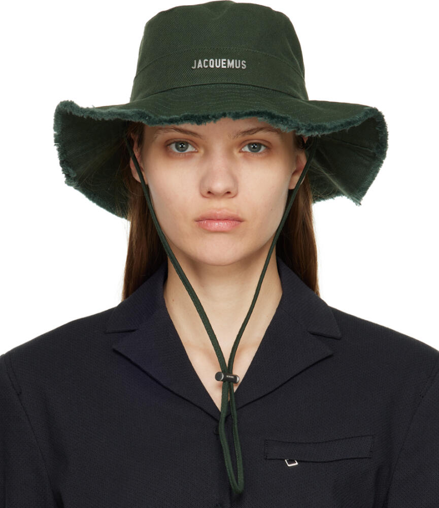 JACQUEMUS Green Le Papier 'Le Bob Artichaut' Bucket Hat Cover