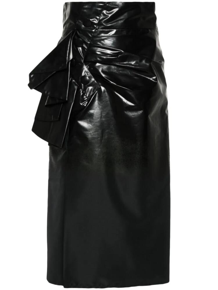 Maison Margiela coated midi skirt - Black Cover