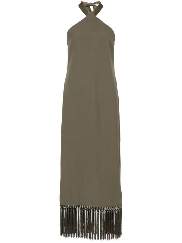 Taller Marmo fringed midi dress - Green Cover