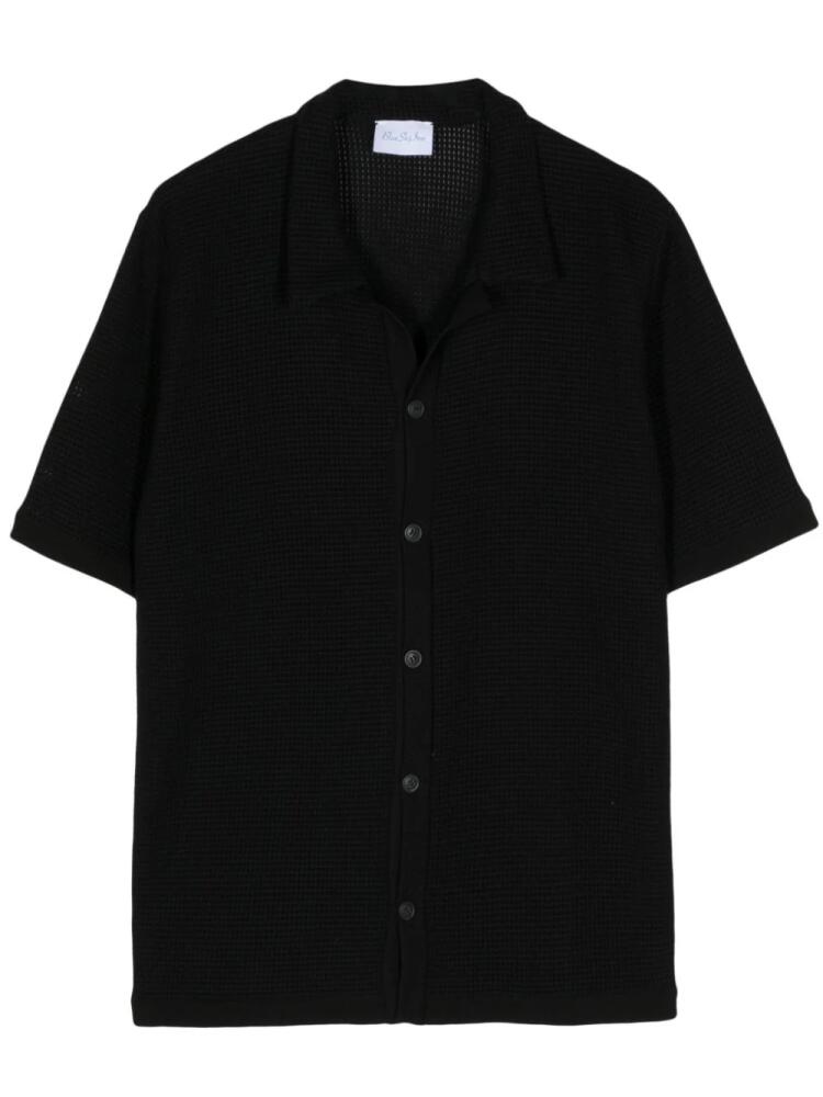 BLUE SKY INN waffle-knit cotton shirt - Black Cover