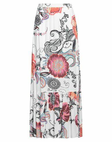 Relish Woman Maxi skirt White Viscose Cover